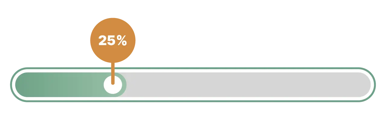Barre de progression - 25 %